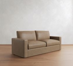 Westwood Square Arm Leather Sleeper Sofa (58"&ndash;89")