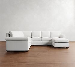 York Roll Arm 4-Piece Chaise Sectional (116")