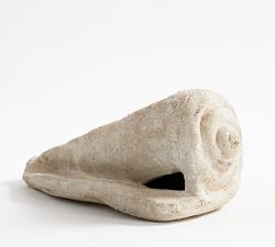 ﻿Handcrafted Terra Cotta Shell Garden Object