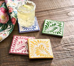 Puebla Porcelain Coasters - Mixed Set of 4