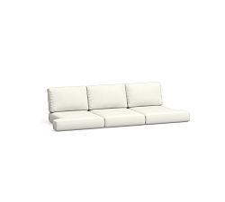 Huntington Cushion Cover Slope Arm Outdoor Sofa (Non-Bench Cushion), HP Canvas; White