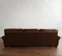 Turner Roll Arm Leather Chaise Sectional (111"&ndash;133")