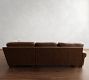 Turner Roll Arm Leather 3-Piece Bumper Sectional (109"-114")