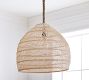 Flora Rattan Pendant (19"-23")