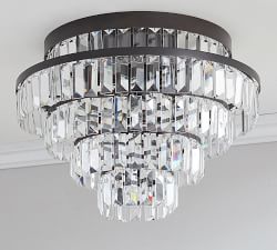 Gemma Crystal Tiered Flush Mount (18")