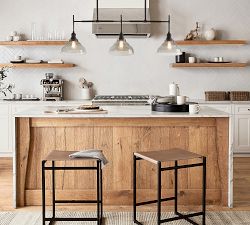 Vintage Glass Linear Chandelier (43")