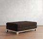 Jake Leather Seadrift Wood Base Sectional Ottoman