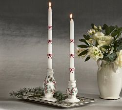 Ceramic Winter Berry Candle Holder