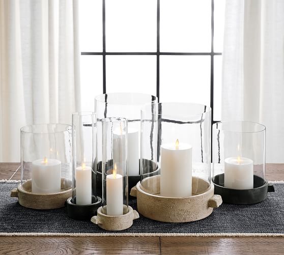 Artisan Handcrafted Ceramic Hurricane Candle Holder