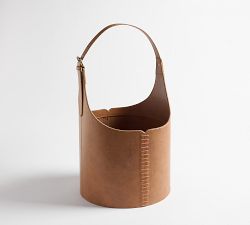 Cliff Leather Waste Basket