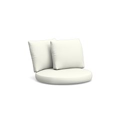 Huntington Cushion Cover Papasan Outdoor Chair, High Performance Canvas; White