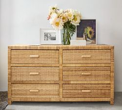 Cala Rattan 6-Drawer Dresser