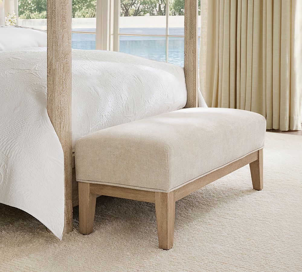 Edgewood Upholstered Bench by Pottery Barn