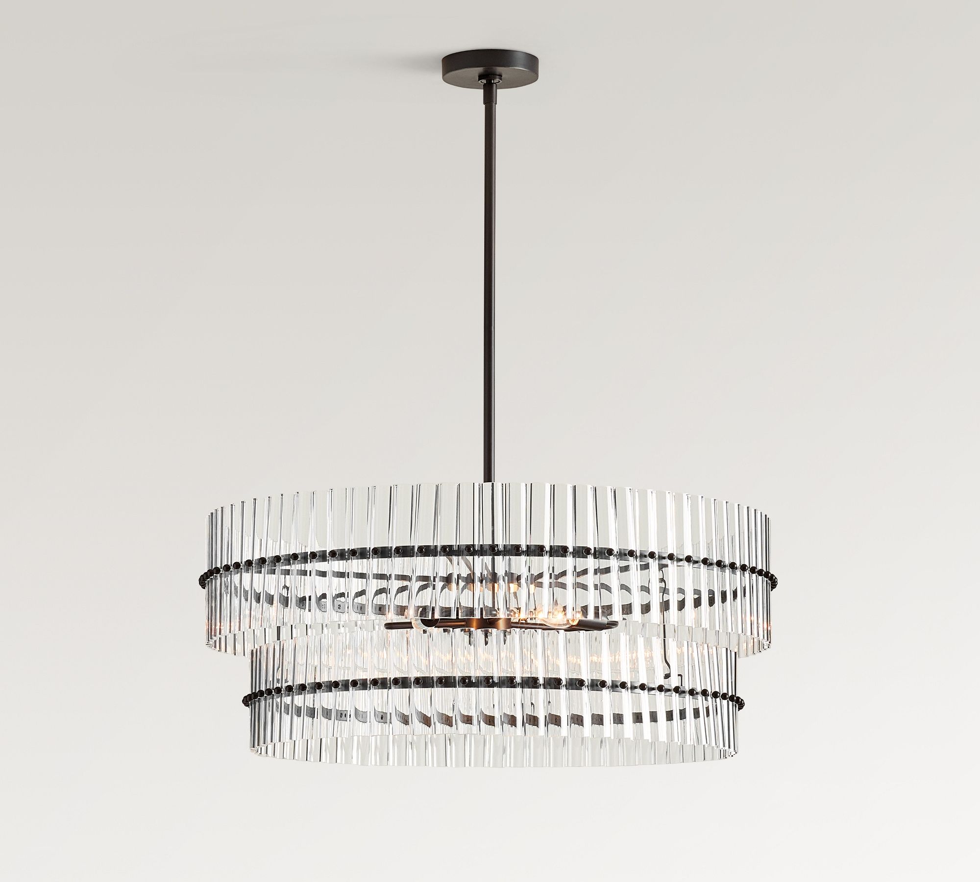 Mallory Crystal Round Chandelier (30"-48") - thumbnail 4