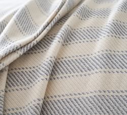 Coastal Striped Cotton Blanket