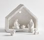 White Ceramic Nativity Set