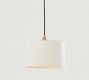 Linen Drum Shade Cord Pendant (10"-14")