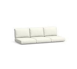 Huntington Cushion Cover Square Arm Outdoor Sofa (Non-Bench Cushion), HP Canvas; White