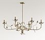 Botanical Forged Iron Oval Chandelier (50")