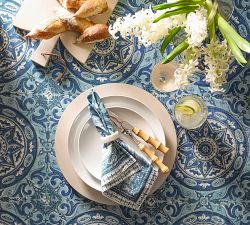 Nila Medallion Block Print Tablecloth