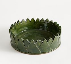 Glossy Green Tree Decorative Bowl