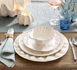 Pearlescent Shell Stoneware Cereal Bowls - Set of 4