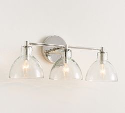 Open Box: Bridget Recycled Glass Triple Sconce (20") - Polished Nickel