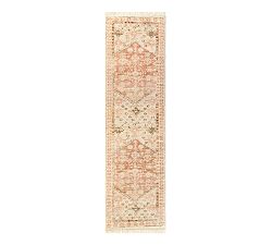 Open Box: Zoiie Handwoven Wool Rug, 2.5' x 9' - Terracotta Multi
