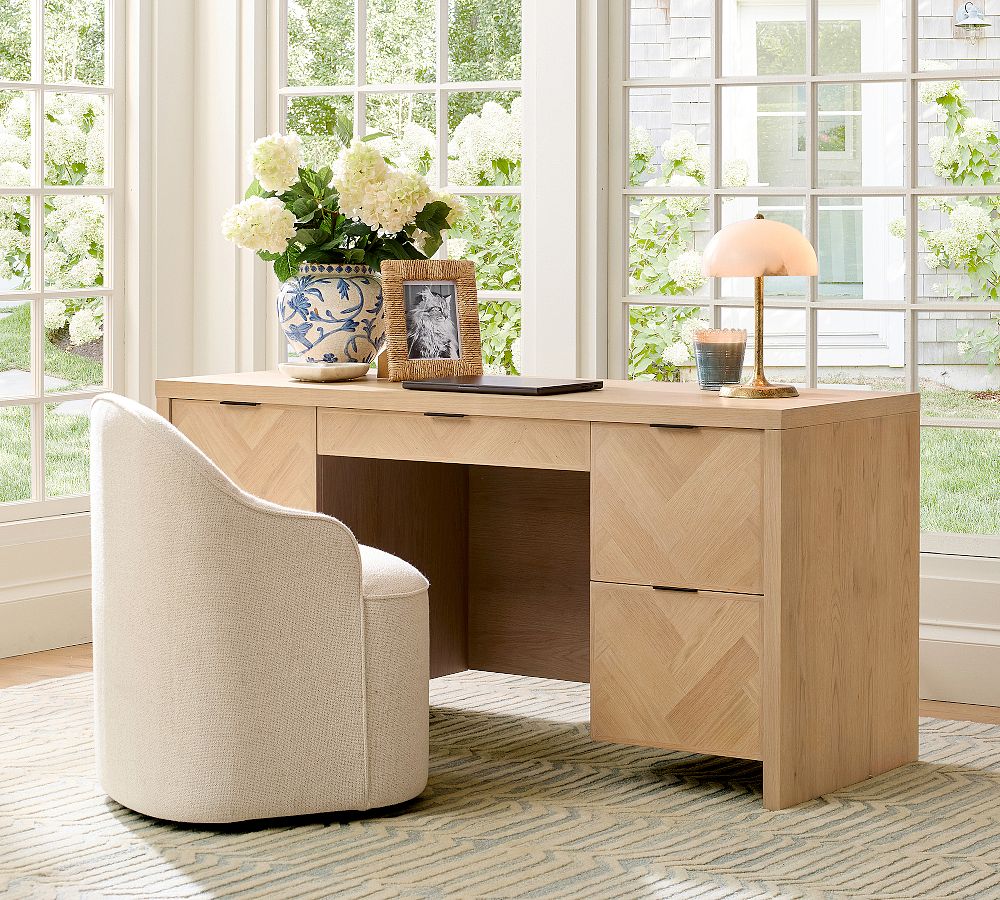 Blair Herringbone Executive Desk (64") by Pottery Barn