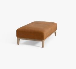 Edgewood Leather Ottoman