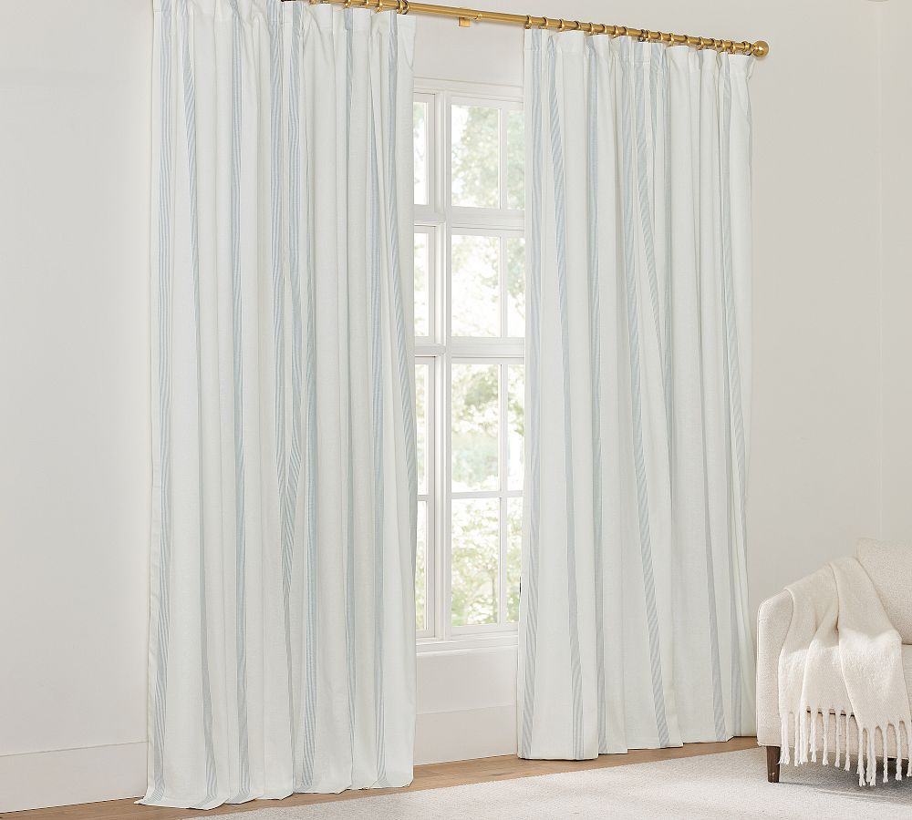 Harbor Striped Blackout Curtain by Pottery Barn
