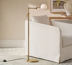 Sherman Articulating Alabaster Task Floor Lamp (49")