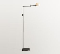 Sherman Articulating Alabaster Task Floor Lamp (49")