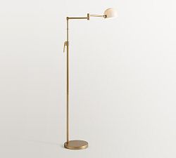 Sherman Articulating Alabaster Task Floor Lamp (49")