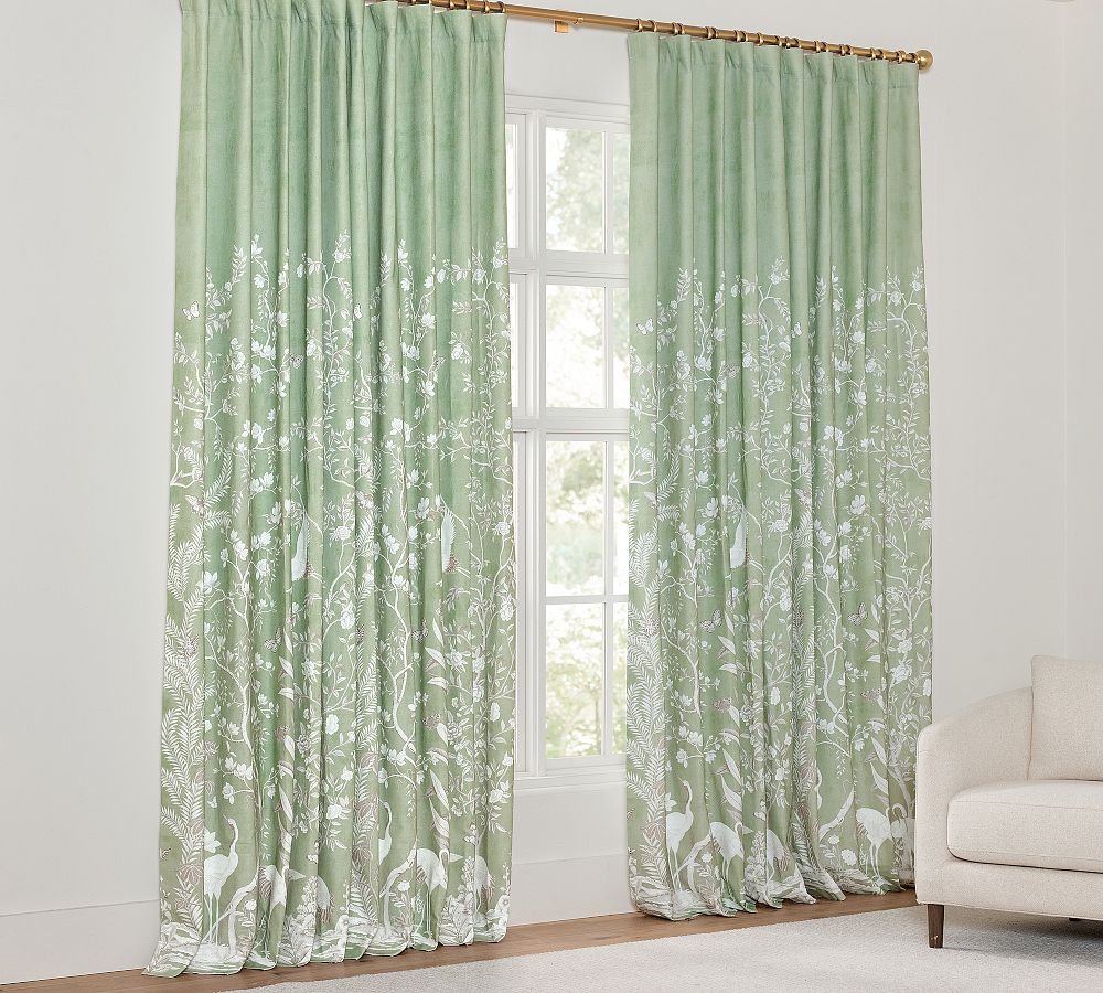 Veranda Botanical Blackout Curtain by Pottery Barn