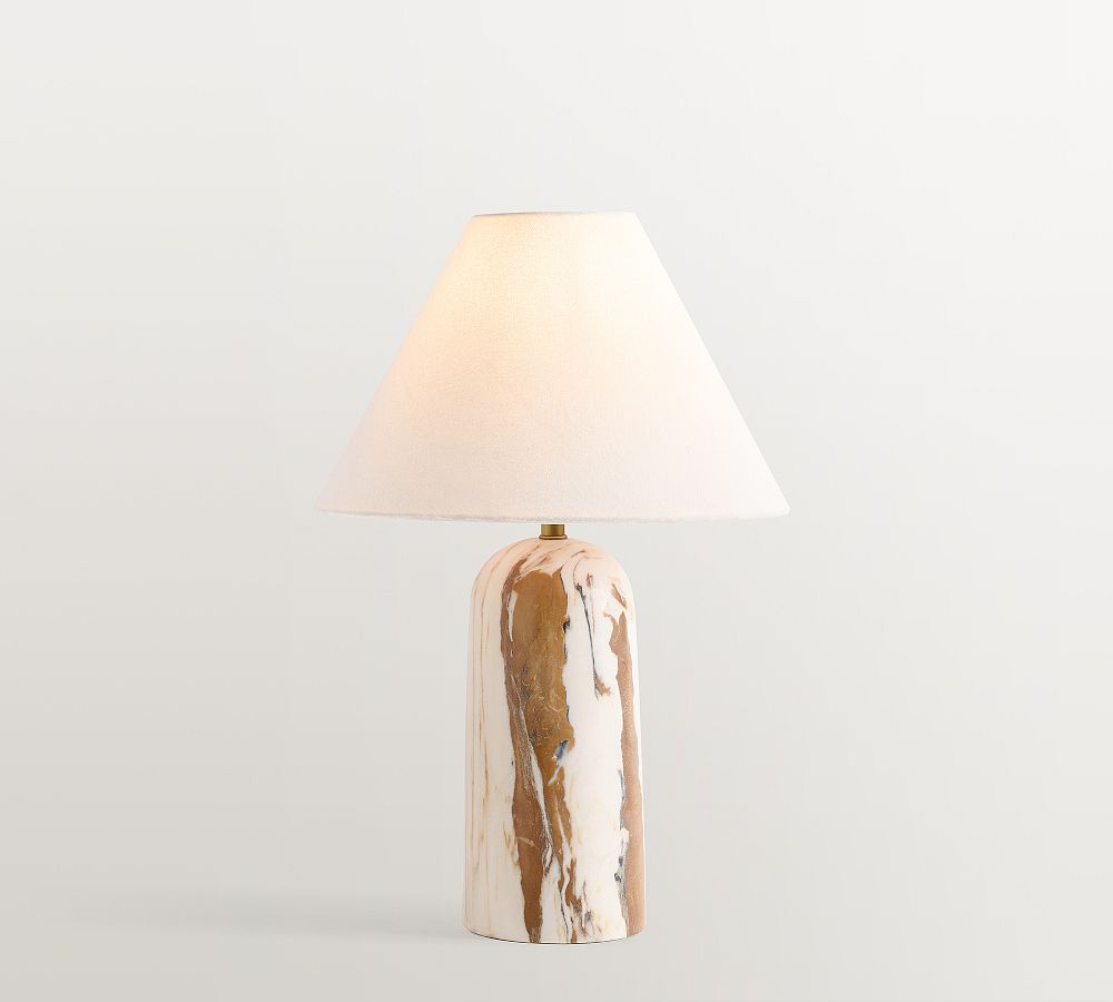 Marlo Marble Small Table Lamp (19") - Calacatta, Small