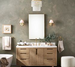 Kiara Tiered Glass Round Flush Mount (15")