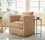 Ayden Barrel Arm Leather Swivel Chair