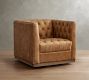Edgewood Leather Swivel Chair