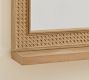Marina Cane Rectangle Mirror With Shelf