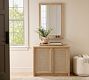 Marina Cane Rectangle Mirror With Shelf