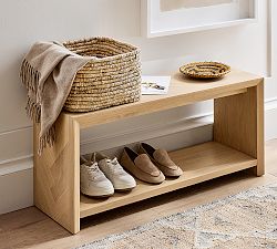 Blair Herringbone Shoe Bench (36")