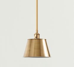 Tapered Metal Shade Pole Pendant (9"-13")