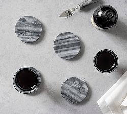 Gray Marble Coasters - Set of 4