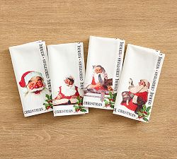 Norman Rockwell Napkins, Mixed Set of 4