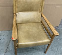 Open Box: Calvin Leather Dining Armchair - Tan