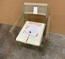 Open Box: Indio Coastal Stackable Outdoor Dining Armchair - Biscotti &amp; Oat Rope