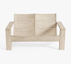Open Box: Indio Wood Modern Double Outdoor Adirondack Frame - Biscotti