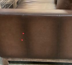 Open Box: Jake Leather Loveseat (70"W, 40"D), 2X1 - Burnished Walnut, Brindle