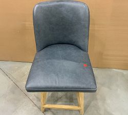 Open Box: Layton Leather Swivel Counter Stool (25.5") - Statesville Indigo, Seadrift